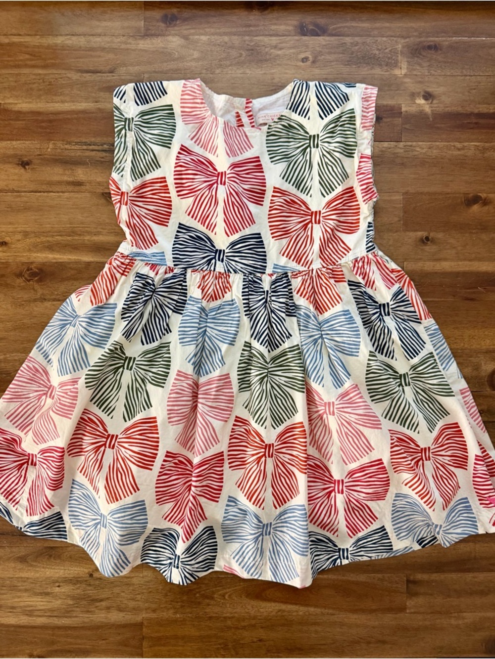 Pink Chicken Girls Adaline Bow Dress 7 Red Blue Green Sleeveless Cotton Preppy